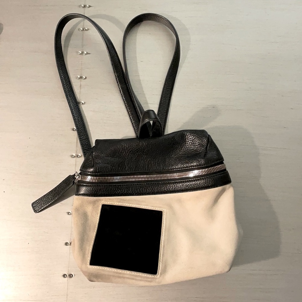 KARA small leather suede backpack